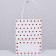 Crafts with red embossing, round handle, white, 15 x 11 x 6 cm, 120 g