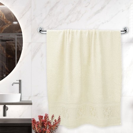 Tainted tange "Bamboo", 420 g, size 70x140 cm, cream color-3