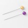 Portnovskiy pins, 63 mm, 50 pcs, colorful color