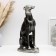Figure "Dog Lord" silver, 35x25x15cm