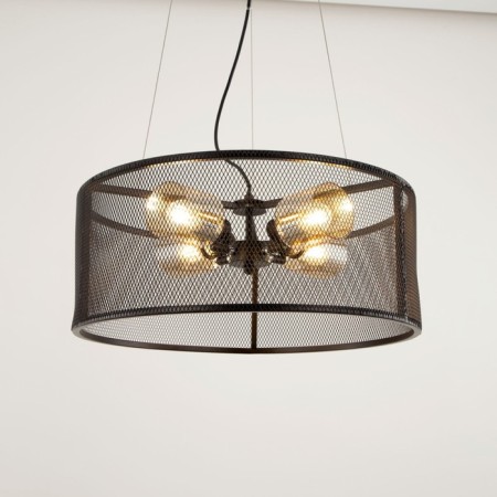 Suspended Citilux “Robin” CL535245, 50x50x120 cm, 4x60W, E14, brown color-7