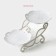 A dish for a cake and cakes 2-tier shade "Vivien", d = 22 cm, 36 × 22 × 19.5 cm, white color