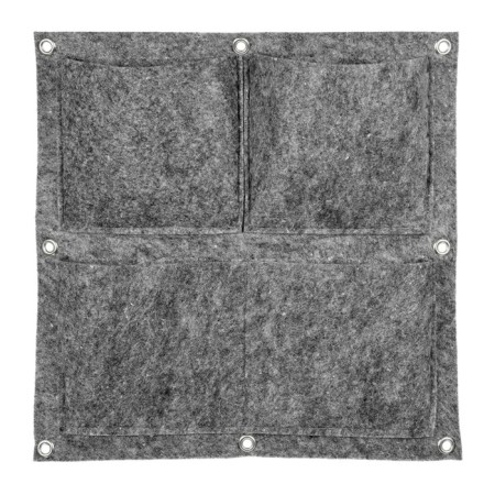 Organizer QWERTY for storage, made of felt, square, 4 pockets, 1 l, color gray color-1