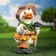 Garden figure "Duckling with a hoe" 27x27x45cm