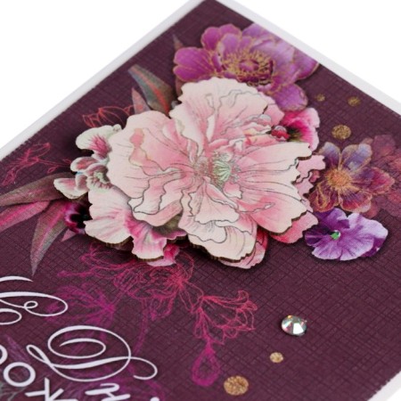 Birthday card!" Handmade, flower, 11.5x17 cm-3