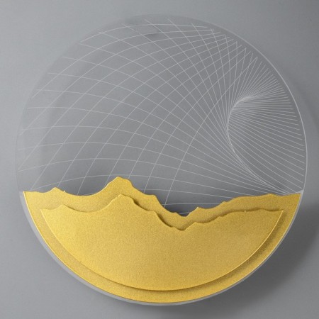 Bra "Planet" LED 20W 4000k gold 24x24x4 cm