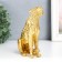 Souvenir Polystone "African cheetah" gold 14.5x6.3x10 cm