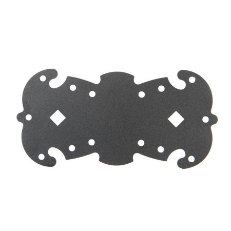 Figure mounting plate 205x96x2.1, packaging 15 pcs, polymer, black-1