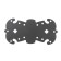 Figure mounting plate 205x96x2.1, packaging 15 pcs, polymer, black