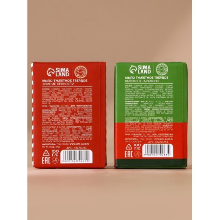 Gift set of Ural Lab "Winter Winter", chicken hand soap, 2x100 g, New Year-4