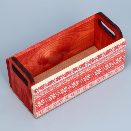 Wooden box with handles "Red", 24.5 × 5 × 10 cm-5