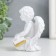 Polystone souvenir "Snowty Angel with a book" with gold MIX 9.5x7.5x6.5 cm