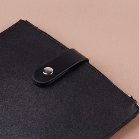 The fastener is sewn for a bag, on a button, 15.5 × 2.5 cm / 4.5 × 2.5 cm, black / silver color-3