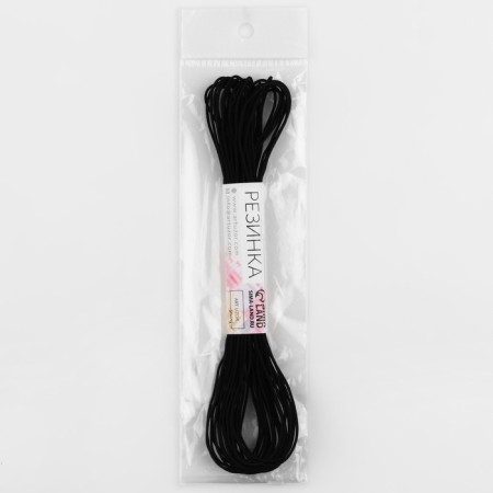 Hat elastic band, 1 mm, 10 ± 0.5 m, black color-4