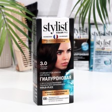 Стойкая крем-краска STYLIST COLOR PRO Гиалуроновая, тон темный каштан, 115 мл
