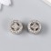 Busina for creativity Metal "Rhombus in a circle" silver, rhinestones 1.1x0.9 cm