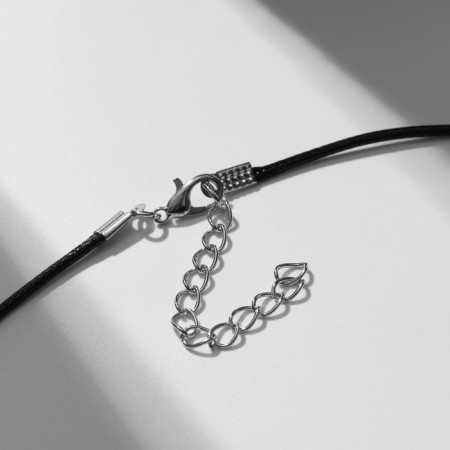 Pendant men's “fang” carved, color silver on a black lace, 50 cm-2