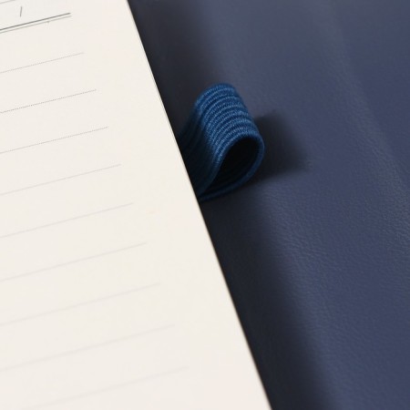 Organizer on Rings A6+, 80 sheets, leatherette, with a valve, a line, with a handle, in a gift box, blue-5