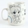 Painting mugs with paints - partial filling "Two girlfriends"