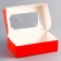 New Year. Folding box, confectionery packaging with the Wish Fulfillment window, 25 x 15 x 7 cm