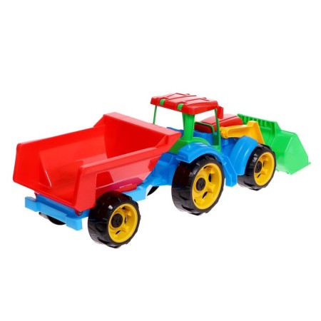 Tractor "Worker", with a trailer, mix-9