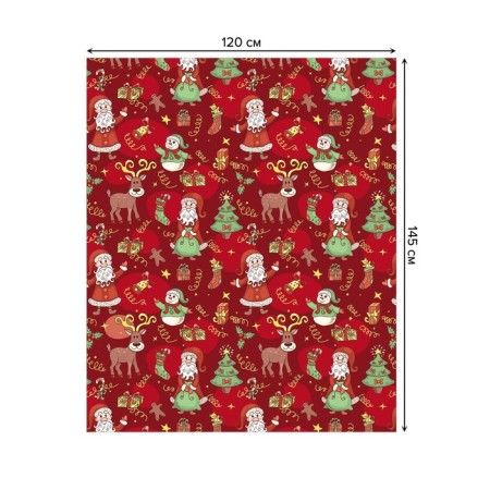 The tablecloth "Christmas collage", rectangular, Saten, size 120x145 cm-1