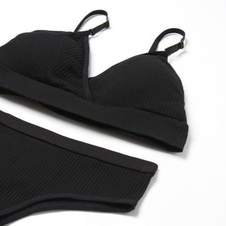 Female set (top, panties) Black color, size 46-48-5