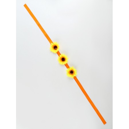 Carnival set "Clear Sun": rim, belt, ribbons, red-orange-5