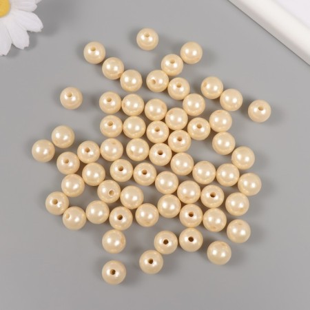 A set of beads "Pearls" d 12 mm, 250 gr, bright beige