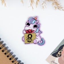 Magnet with a scretch-layer “for the sweetest”, 5.7 x 7 cm