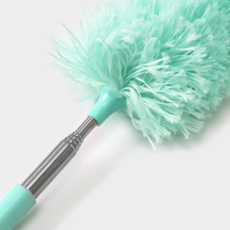 Brush for harvesting shares, telescopic pen 34.5-82 cm, turquoise color-2