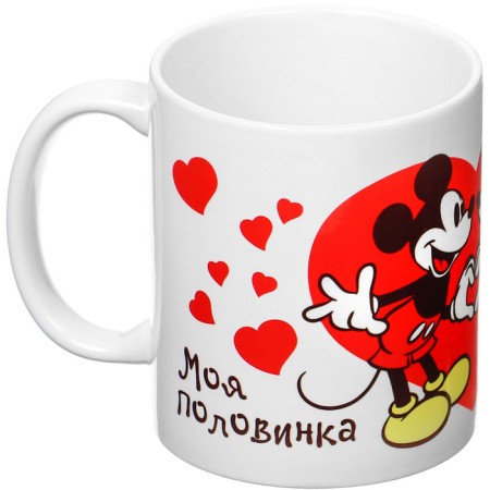Set of paired mugs, 320 ml "My half", Mickey and friends-4