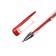 Gel pen, 0.5 mm, red, transparent case