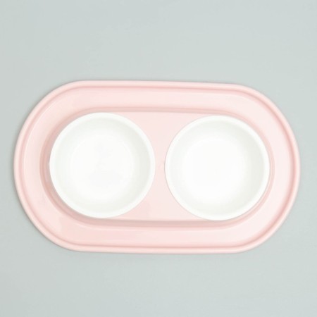 Animal bowl "Moore-humu" 0.3l double on a stand, pink-2