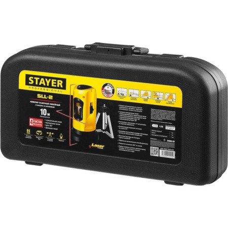 Laser Laser Stayer 34960, SLL-2, linear, 10 m, ± 0.5 mm/m, ± 4 °, 5/8 "-7