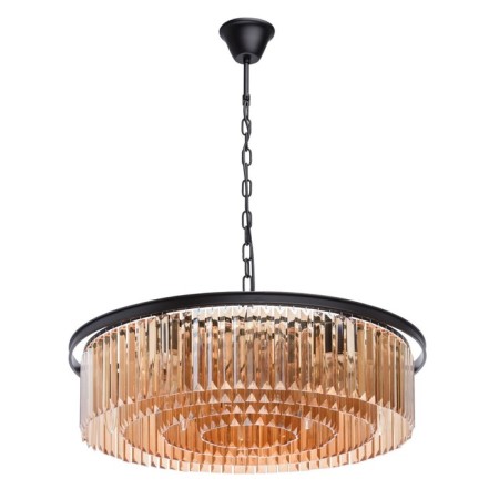 Goslar chandelier, 10x60W E14, black color, gold
