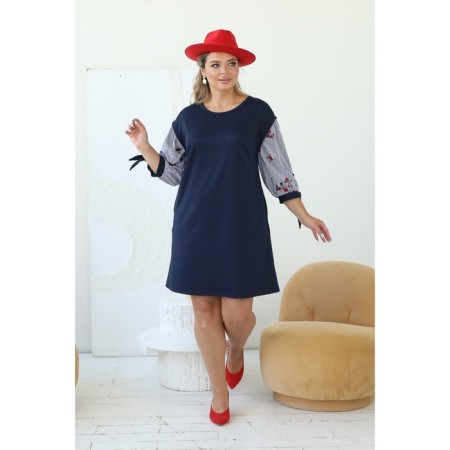Women's dress, size 52, blue color-4