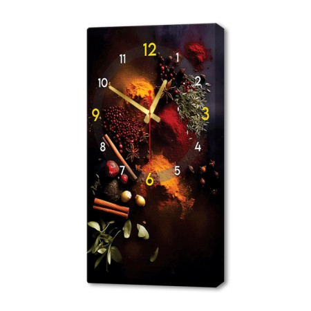Carty clock wall-mounted interior "berries and spices", silent, 35 x 60 cm