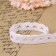 Knitted lace, 22 mm × 10 ± 1 m, white color