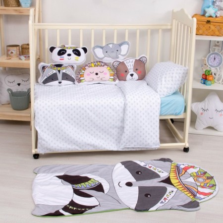 Pillow decorative baby I am a “raccoon”, 35x25 cm, velor, 250g/m2-5
