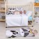 Pillow decorative baby I am a “raccoon”, 35x25 cm, velor, 250g/m2