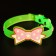 Collar "bow", 28 x 1 cm, Osh 18-24 cm, transparent/pink