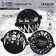 A set of round stencils "New Year", 22.4 x 19 cm, 6 pcs