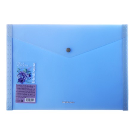 A4, 550 μm button, Erichkrause "Matt Pastel Bloom", with extension, 4 compartments, translucent, embossing "Sand", mix-4