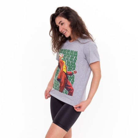 T-shirt female, color light gray melange, a ha ha, size 48-2