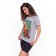 T-shirt female, color light gray melange, a ha ha, size 48