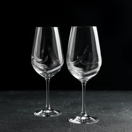 A set of glasses for wine "Turbulence", 550 ml, 2 pcs