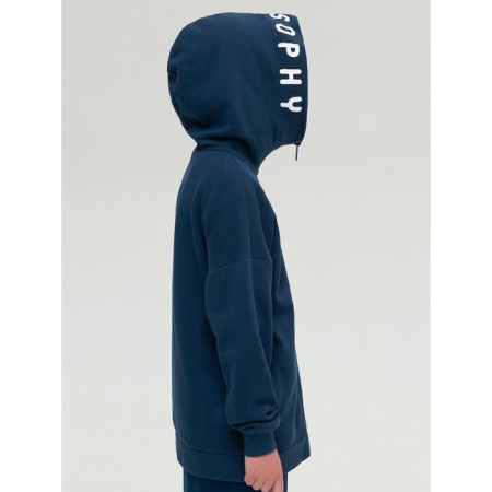 Sweatshirt for boys, height 122 cm, dark blue color-3