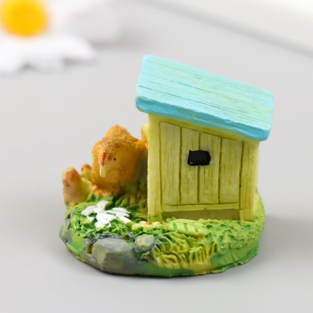 Figure for Florarium Polystone "Chicken at the chicken coke" MIX 4x4x3.7 cm-2