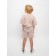 Children's jump (T-shirt, shorts), height 122-128 cm, beige color